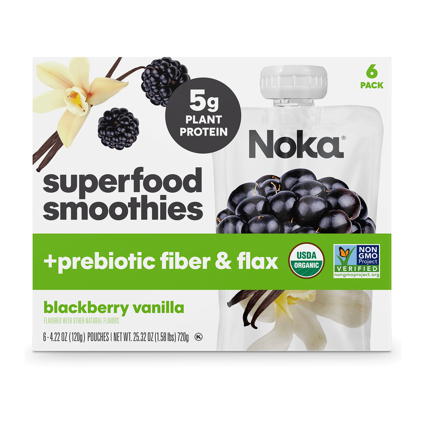 Noka Superfood Smoothies Prebiotic Fiber and Plant Protein
