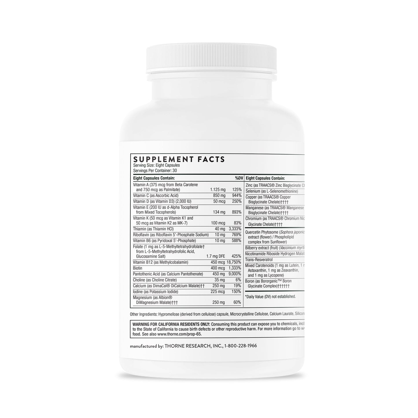 Thorne Advanced Nutrients