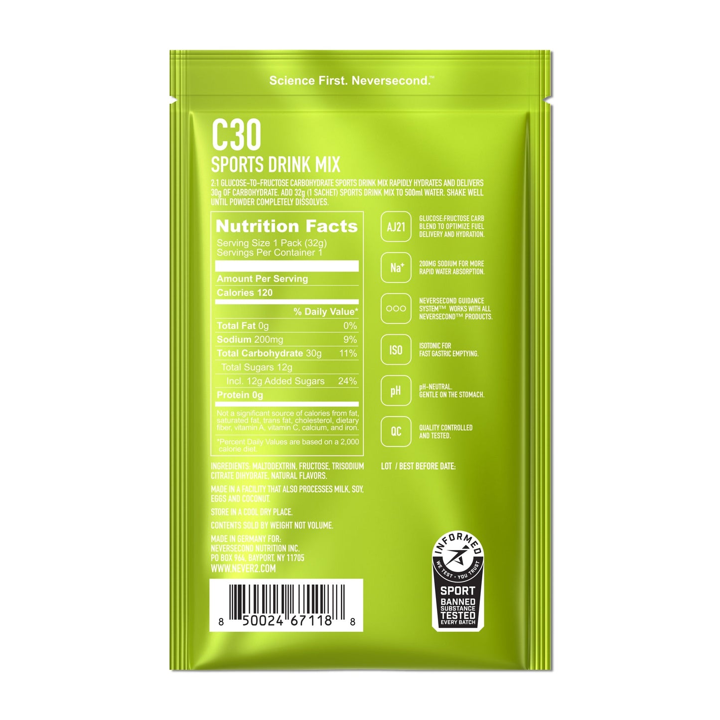 NEVERSECOND C30 Drink Mix