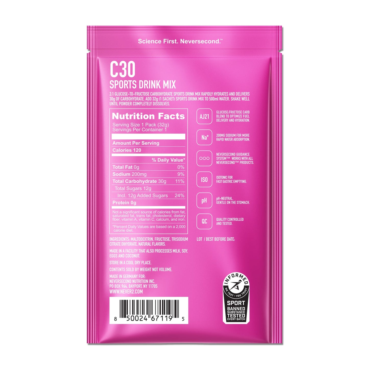 NEVERSECOND C30 Drink Mix