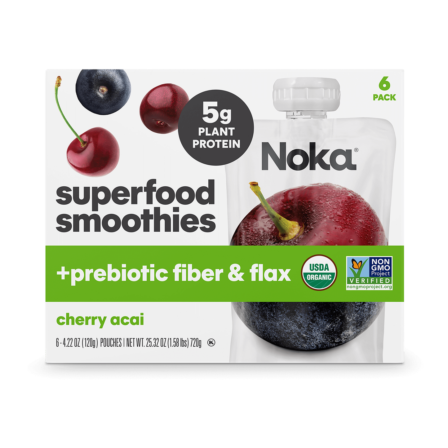 Noka Superfood Smoothies Prebiotic Fiber and Plant Protein