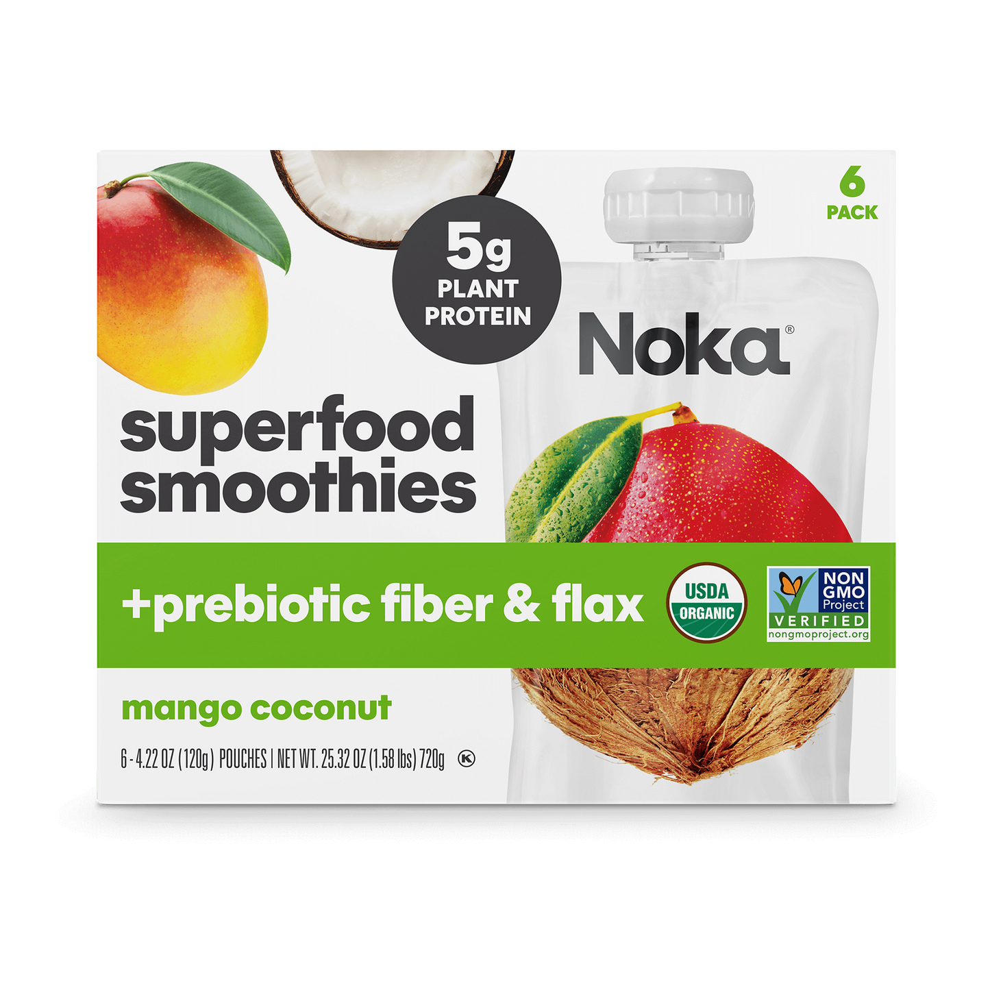 Noka Superfood Smoothies Prebiotic Fiber and Plant Protein