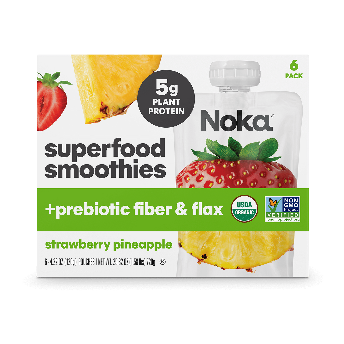 Noka Superfood Smoothies Prebiotic Fiber and Plant Protein