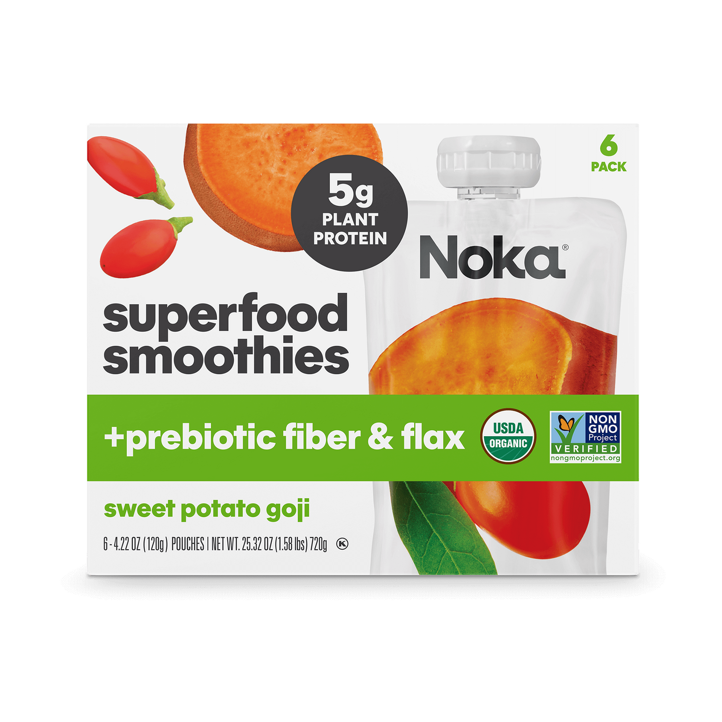 Noka Superfood Smoothies Prebiotic Fiber and Plant Protein