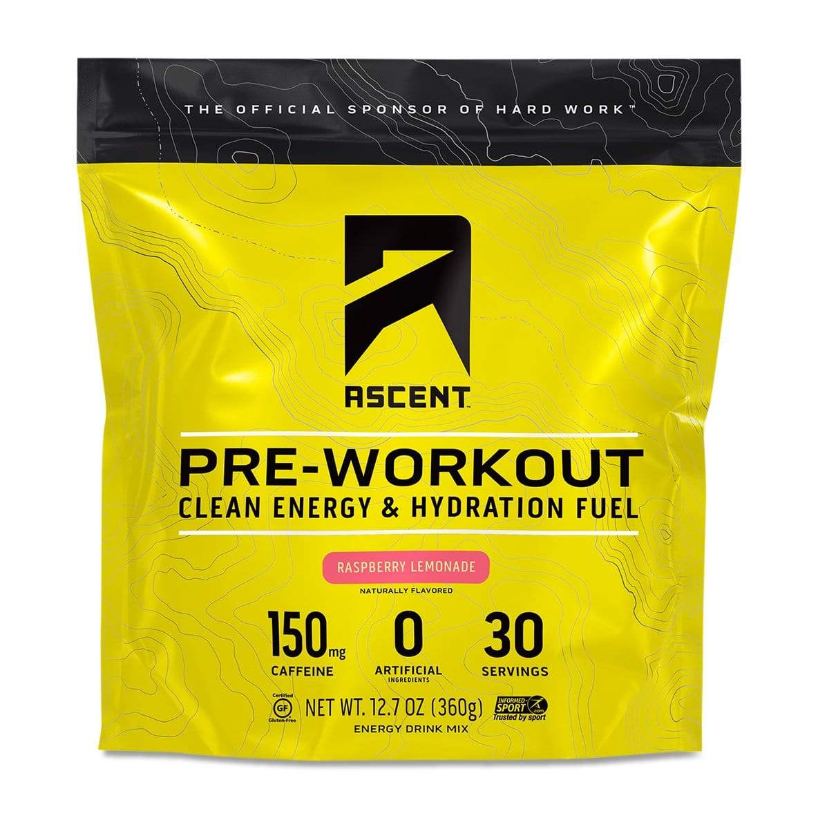Ascent Pre-Workout-30 Serving-Raspberry Lemonade-The Feed