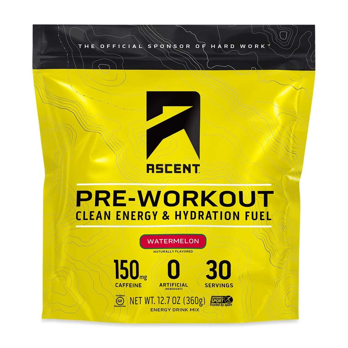 Ascent Pre-Workout-30 Serving-Watermelon-The Feed