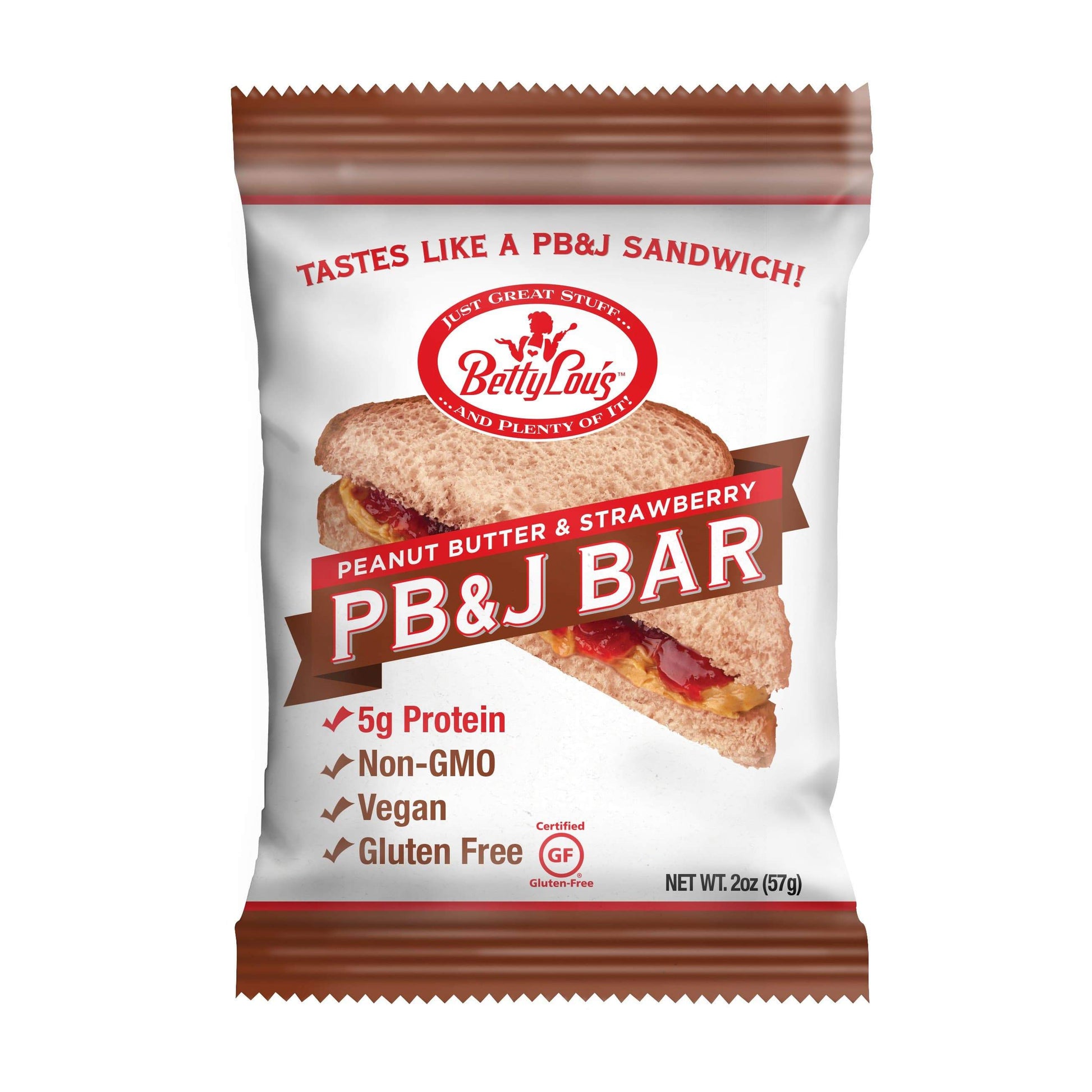 Betty Lou's Bars-Peanut Butter Strawberry-Single Serving-The Feed