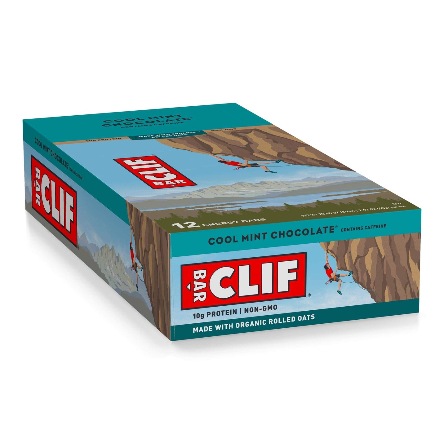 Clif Bar-Cool Mint Chocolate (with Caffeine)-Box of 12-The Feed