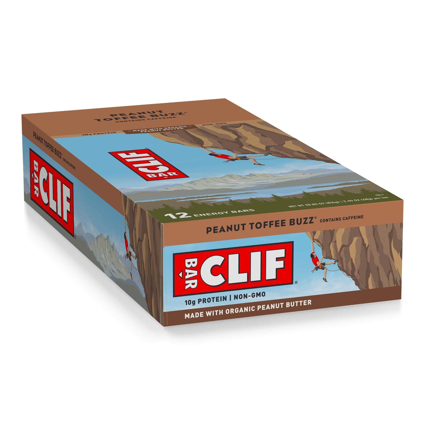 Clif Bar-Peanut Toffee Buzz (with Caffeine)-Box of 12-The Feed