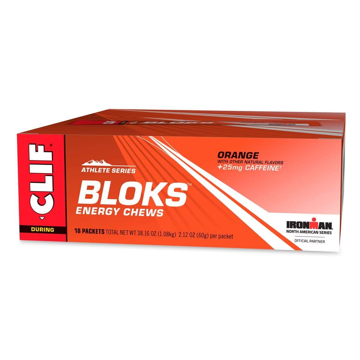 Clif Bloks-Orange (with Caffeine)-Box of 18-The Feed