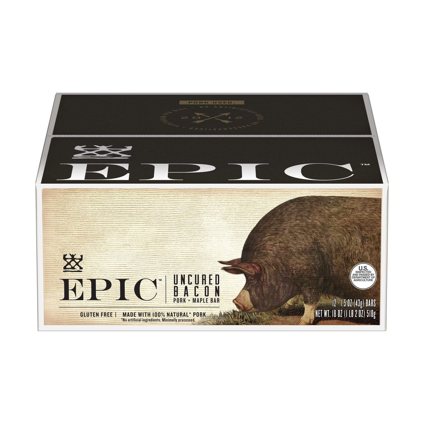 Epic Bar-Uncured Bacon-Box of 12-The Feed