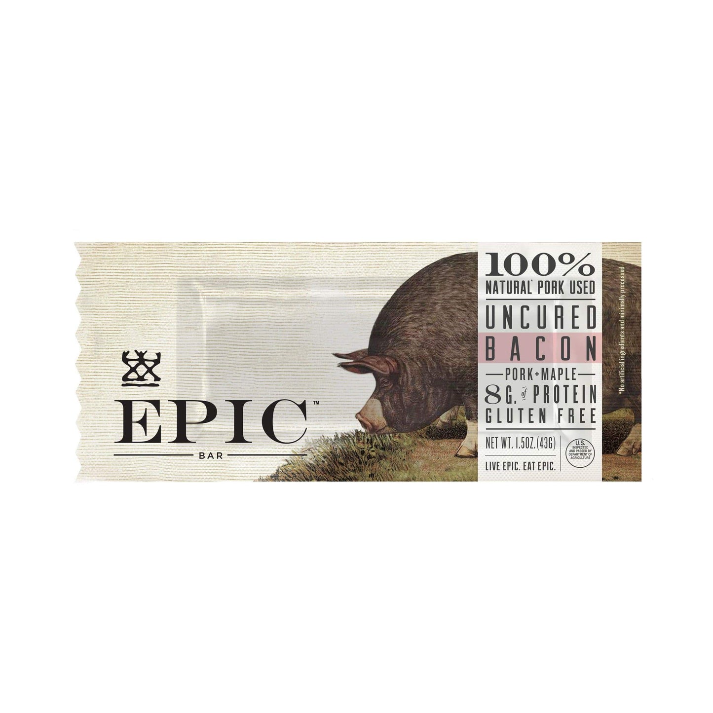 Epic Bar-Uncured Bacon-Single Serving-The Feed