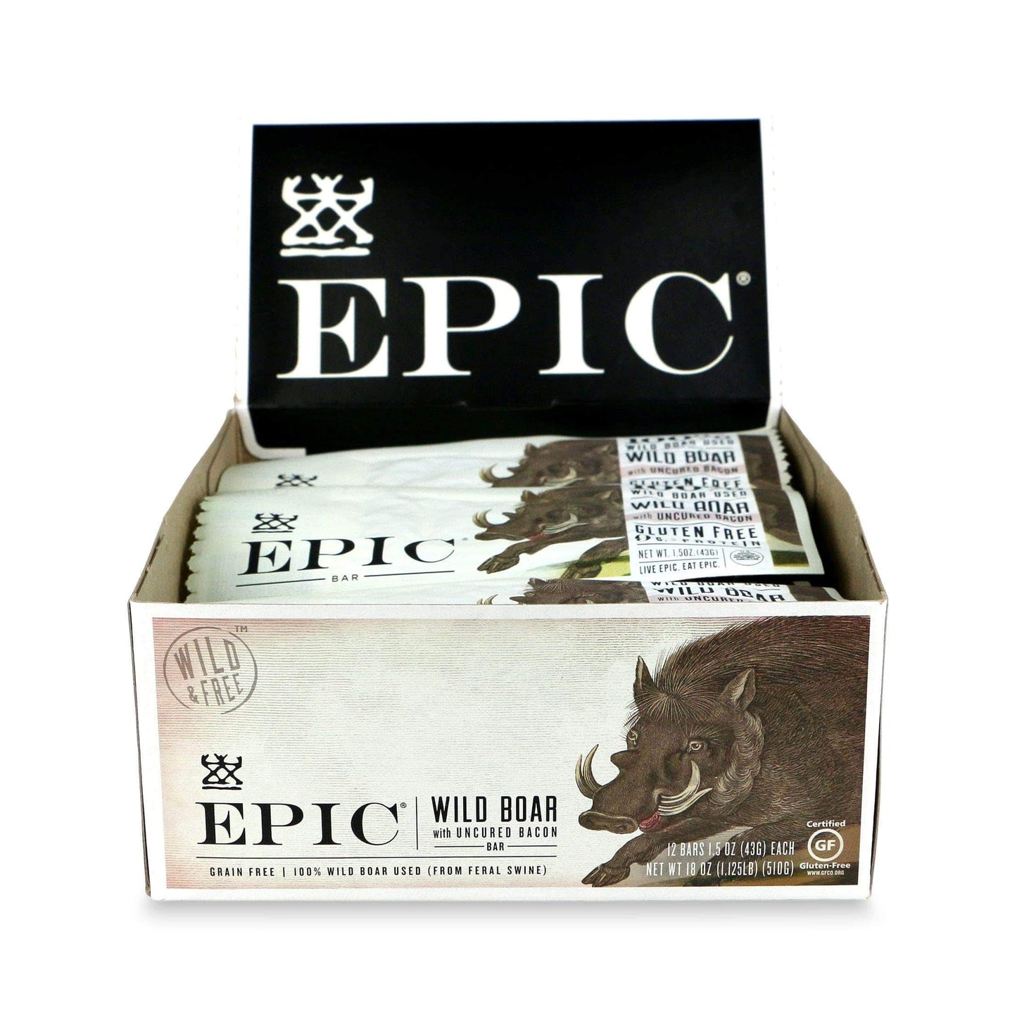 Epic Bar-Wild Boar with Uncured Bacon-Single Serving-The Feed