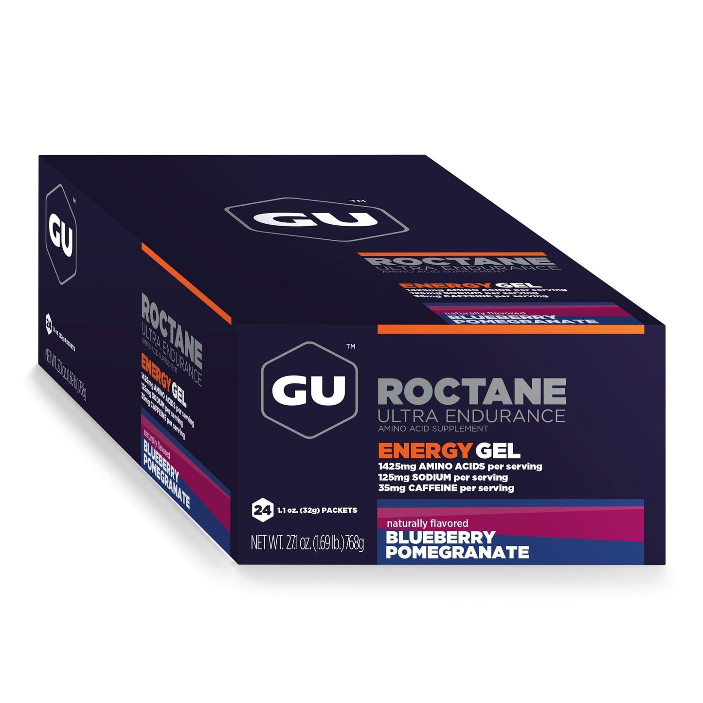 GU Roctane Gel-Blueberry Pomegranate (with caffeine)-Box of 24-The Feed