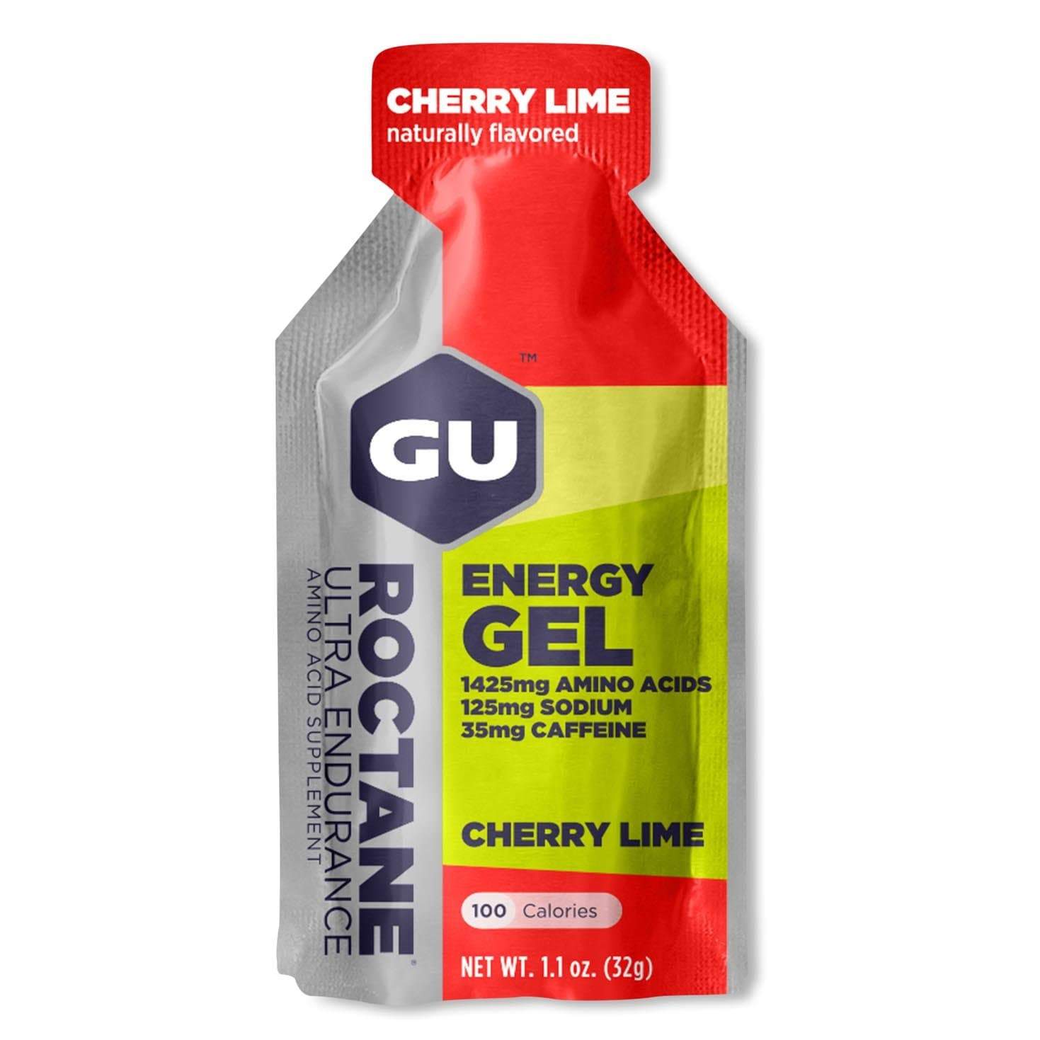 GU Roctane Gel-Cherry Lime (with caffeine)-Single Serving-The Feed