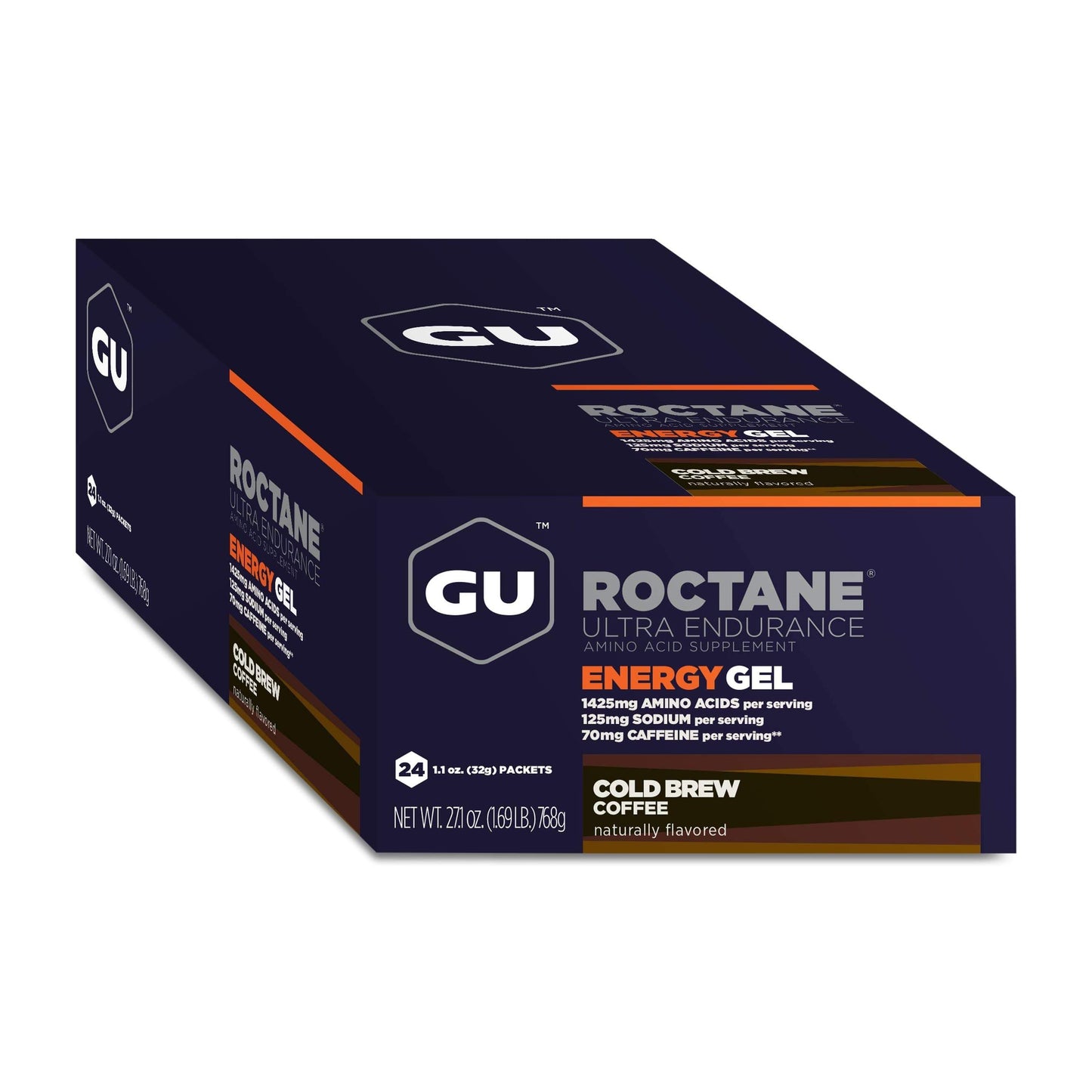 GU Roctane Gel-Cold Brew Coffee-Box of 24-The Feed