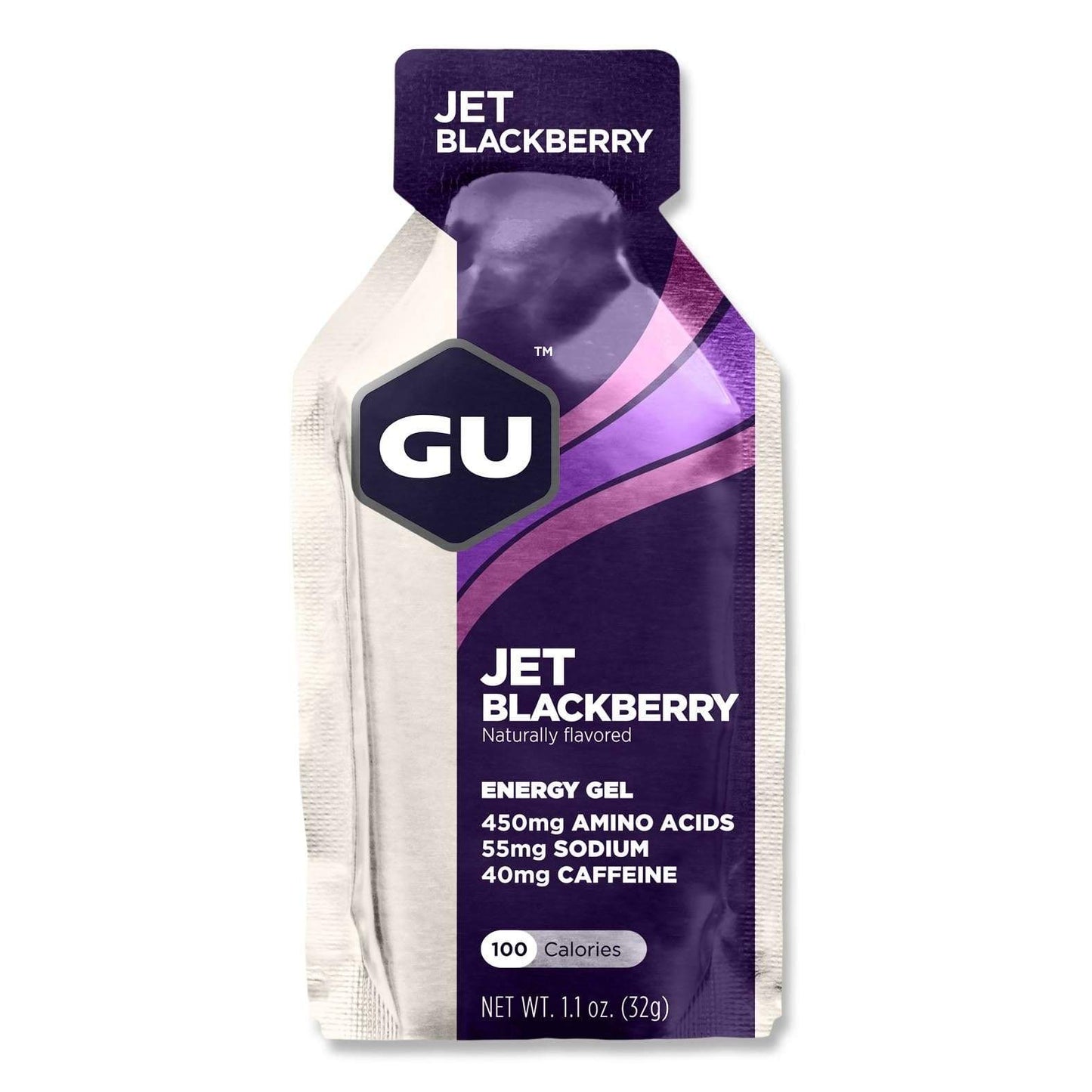 Gu Energy Gel-Jet Blackberry (with Caffeine)-Single Serving-The Feed