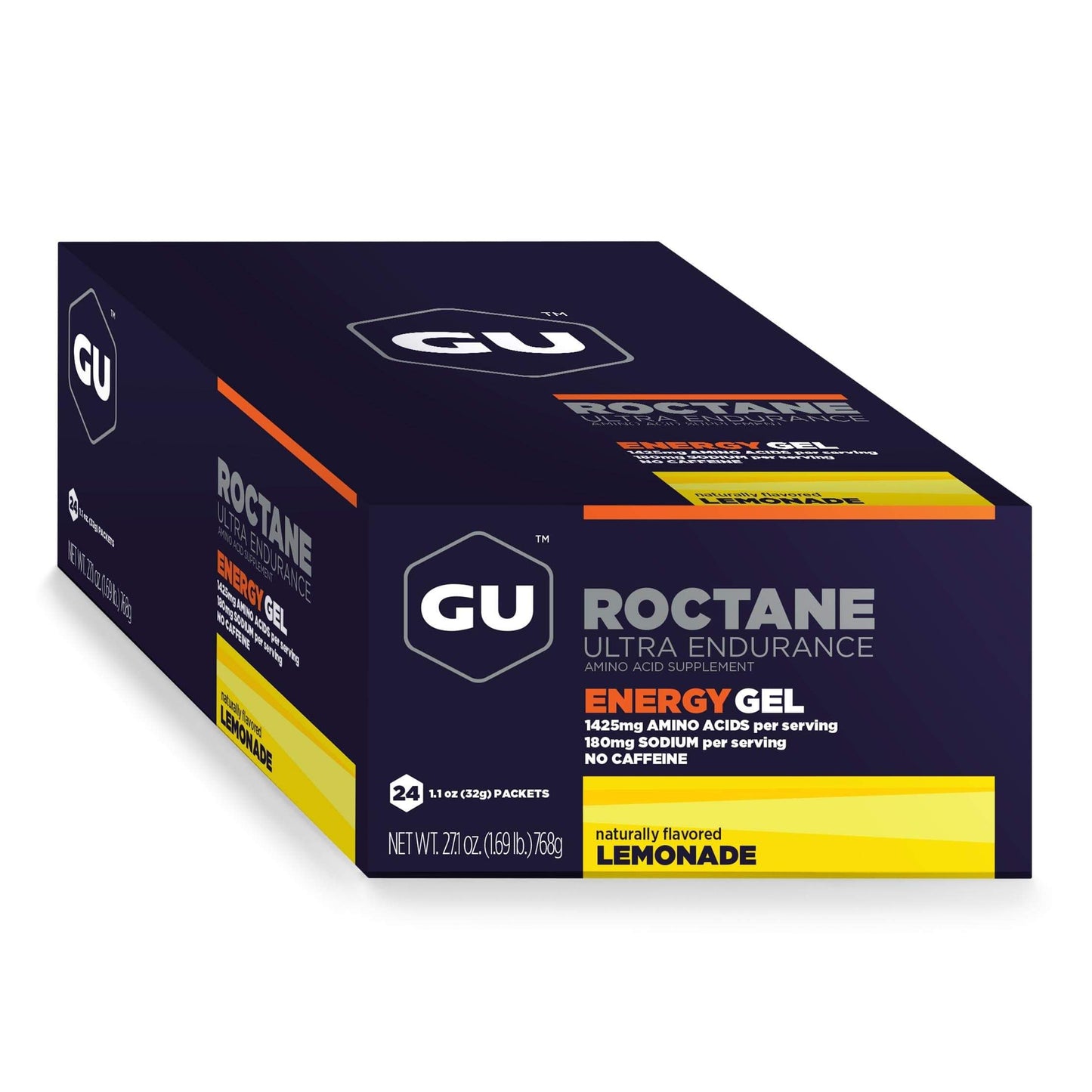 GU Roctane Gel-Lemonade-Box of 24-The Feed