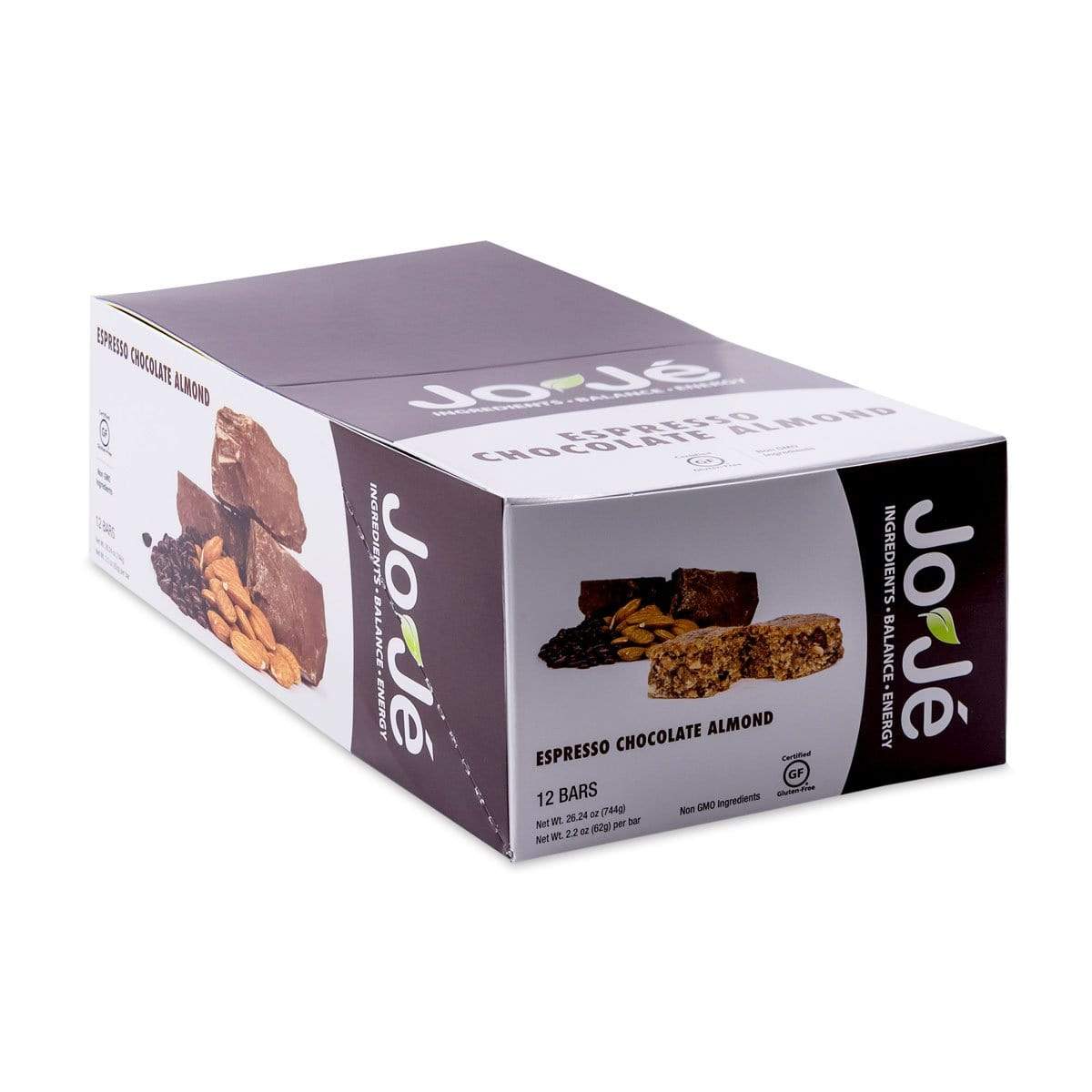 JoJé Bars-Espresso Chocolate Almond (with caffeine)-Box of 12-The Feed