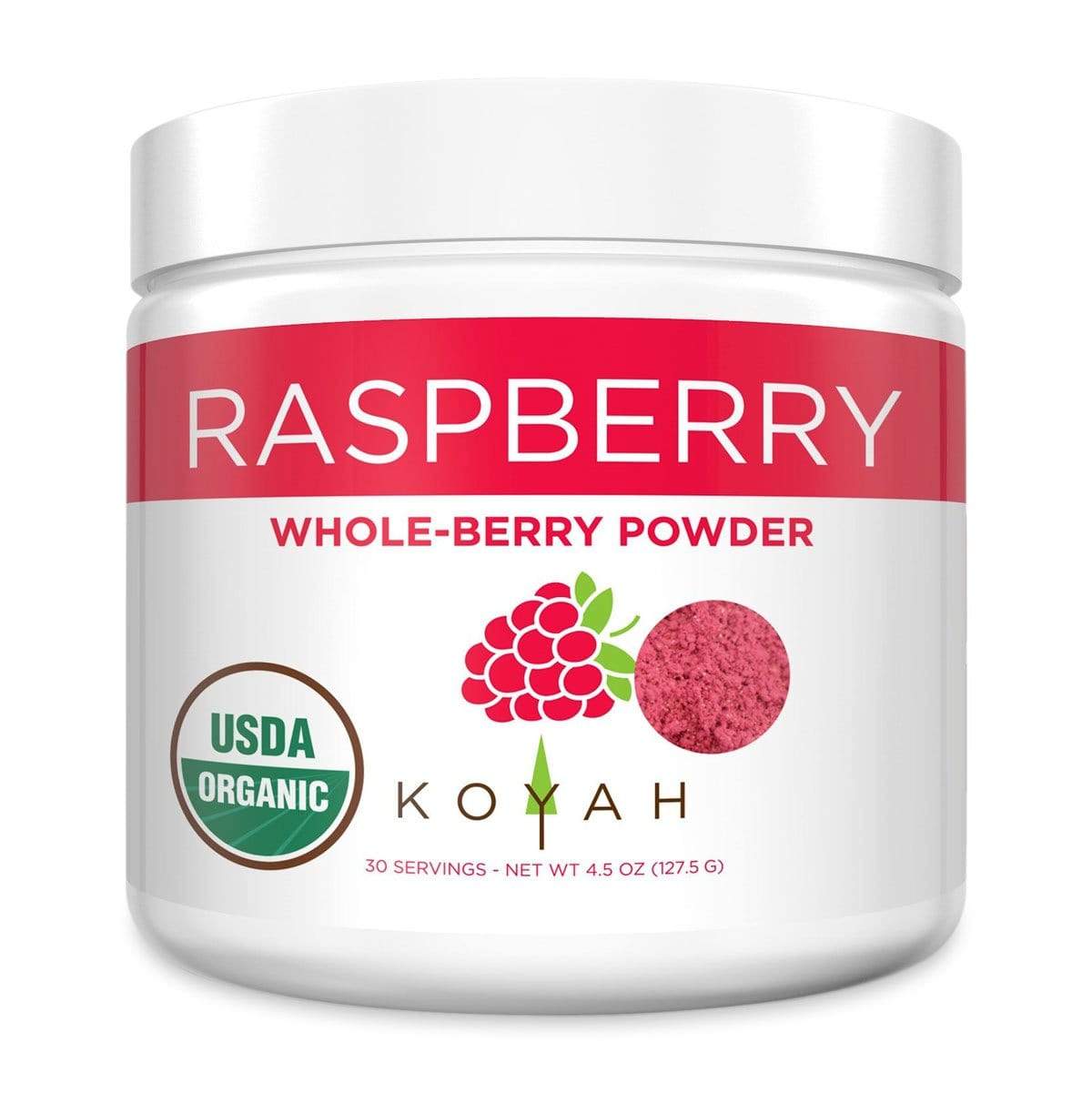 Koyah Organic Fruit and Veggie Powders-Raspberry-30 Servings-The Feed