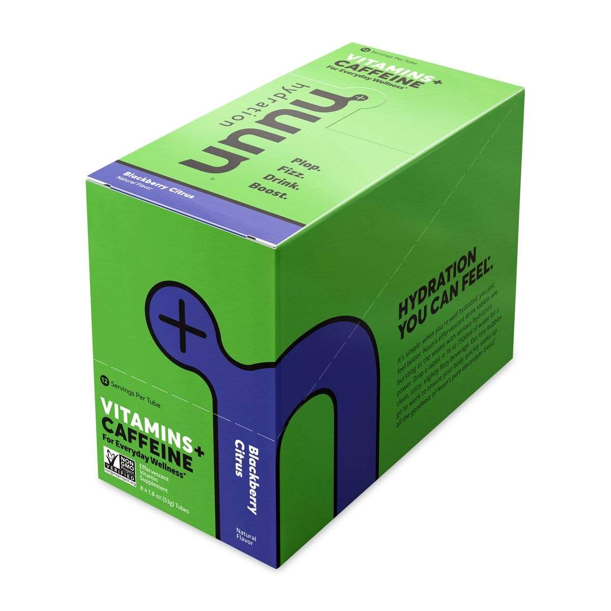 Nuun Vitamins (Tablets)-Blackberry Citrus (with caffeine)-Box of 8 Tubes-The Feed