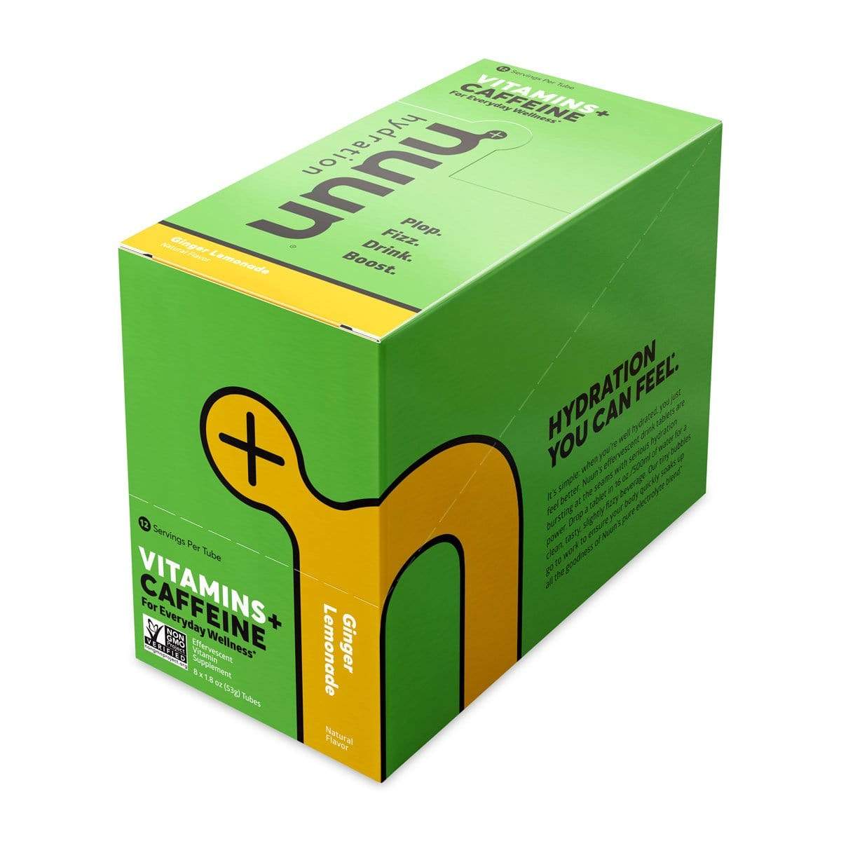 Nuun Vitamins (Tablets)-Ginger Lemonade (with caffeine)-Box of 8 Tubes-The Feed