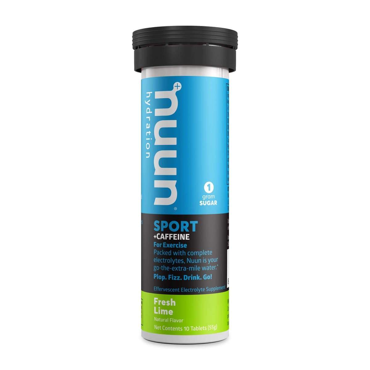 Nuun Sport + Caffeine (Tablets)-Fresh Lime (with caffeine)-10 Serving Tube-The Feed