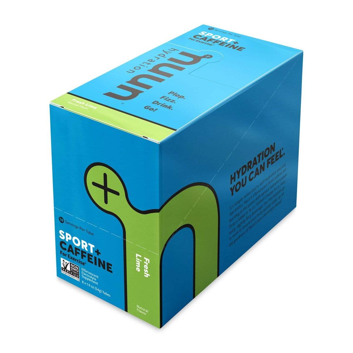 Nuun Sport + Caffeine (Tablets)-Fresh Lime (with caffeine)-Box of 8 Tubes-The Feed