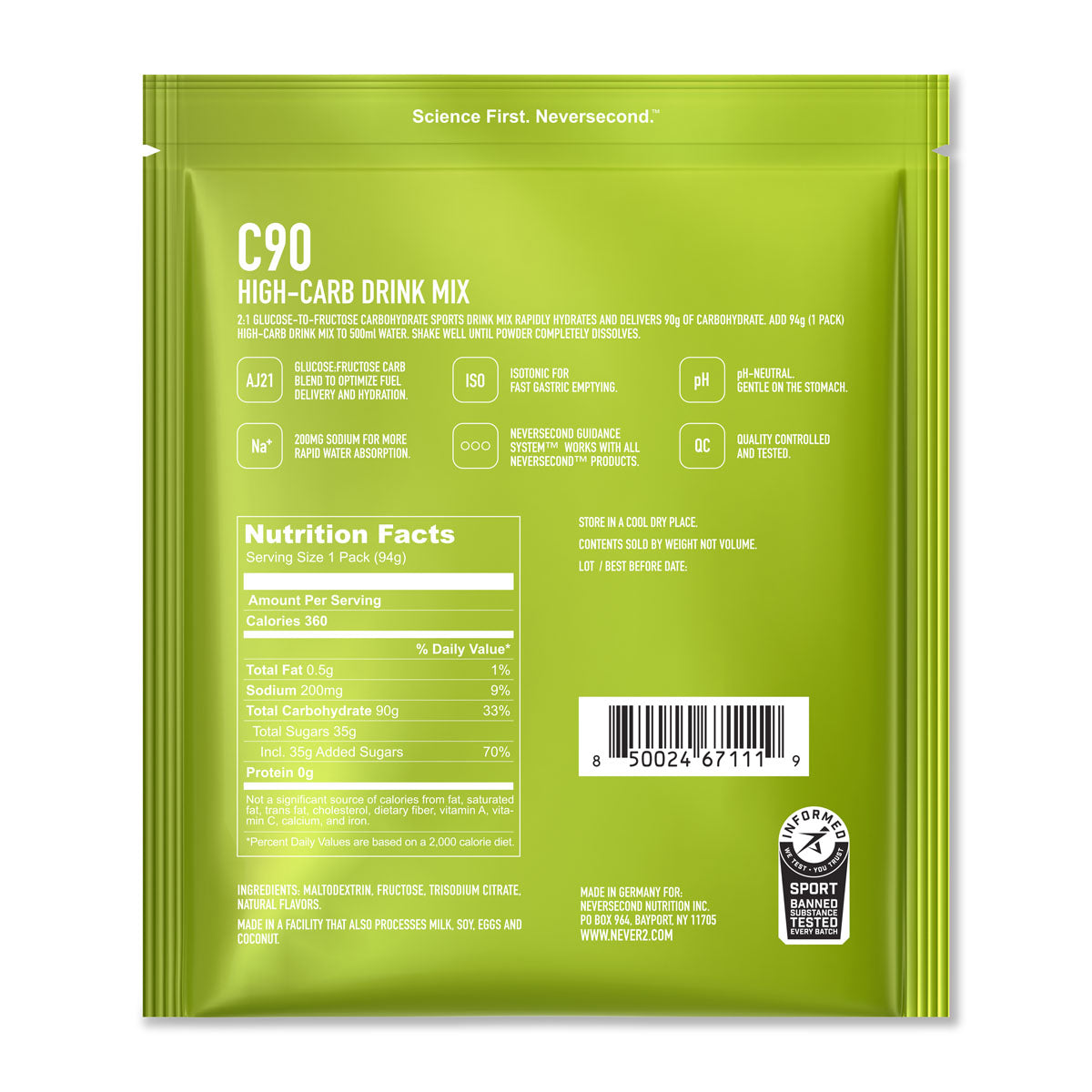 NEVERSECOND C90 Drink Mix