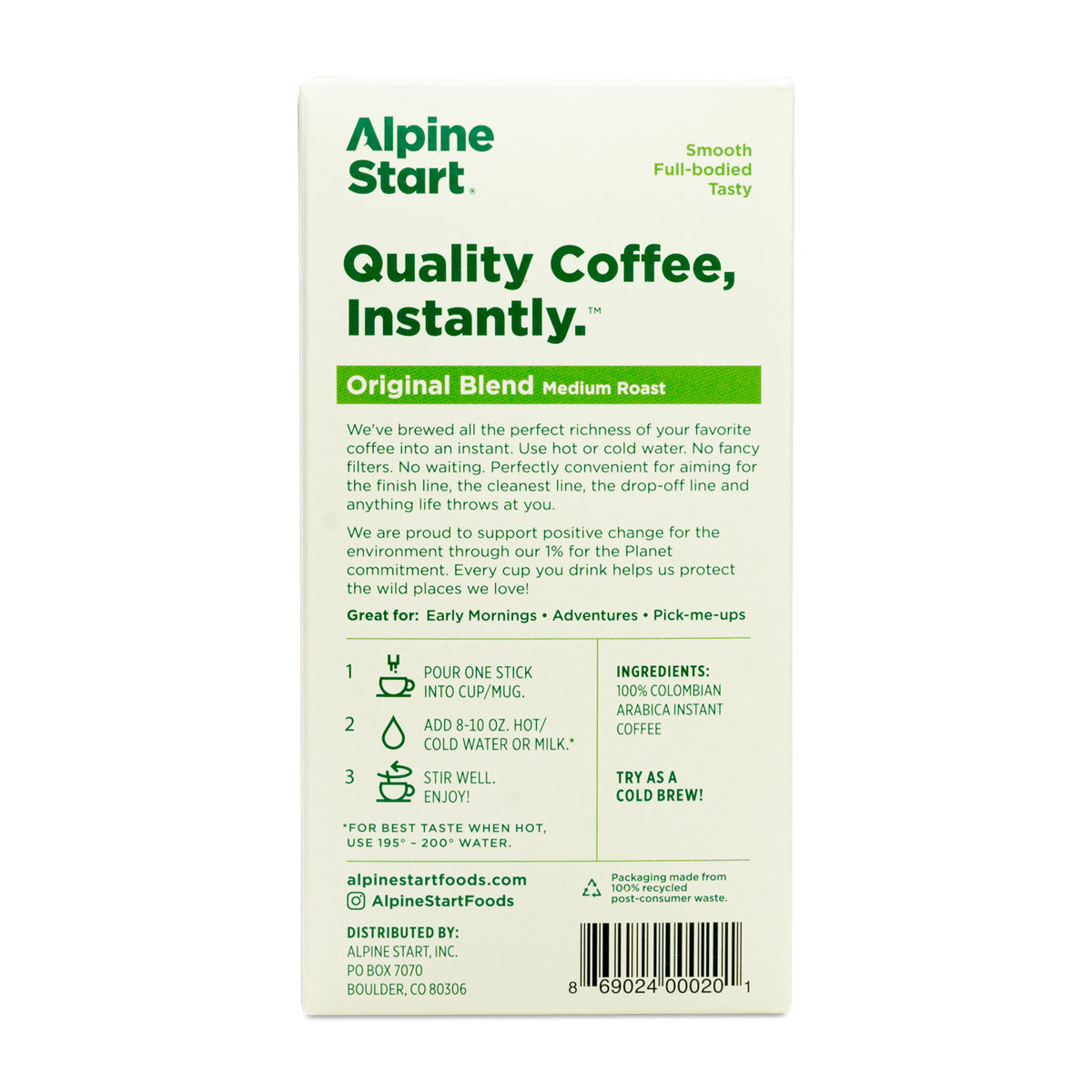 Alpine Start Original Blend Instant Coffee