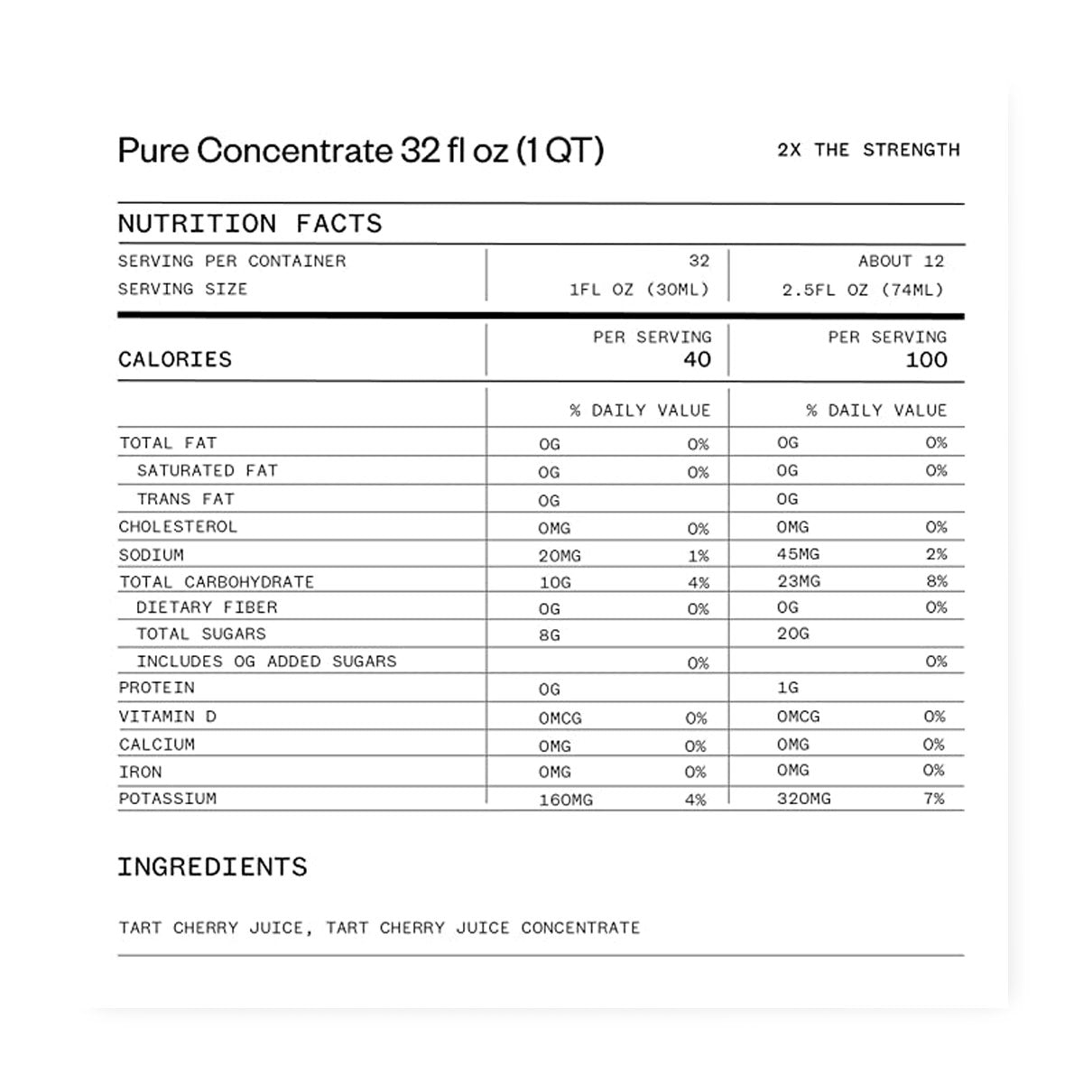 Cheribundi Tart Cherry Juice Pure Concentrate