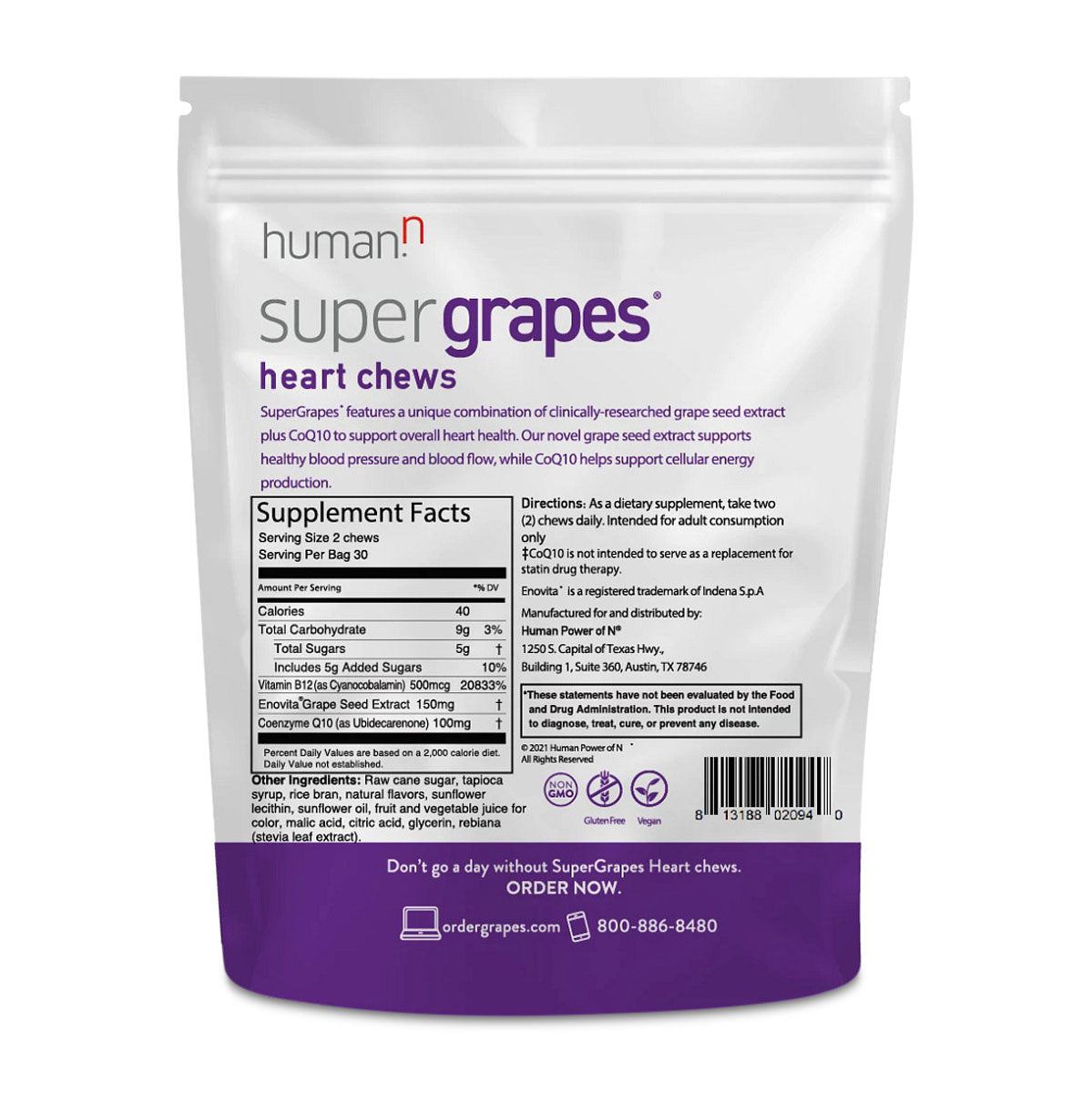 Human N Supergrapes w/ CoQ10 Heart Chews