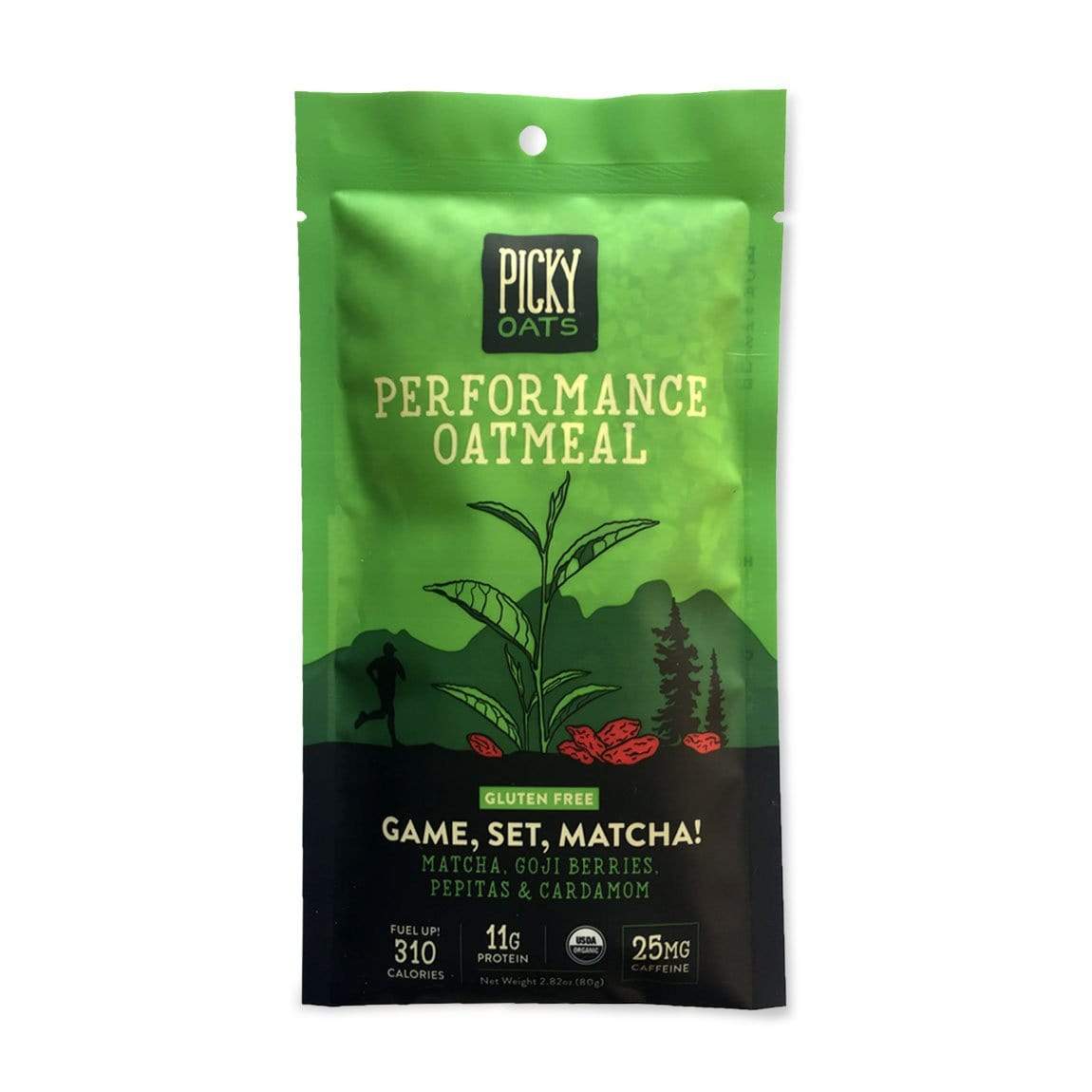 Picky Oats Performance Oatmeal-Game Set Matcha-Single Serving Pouch-The Feed