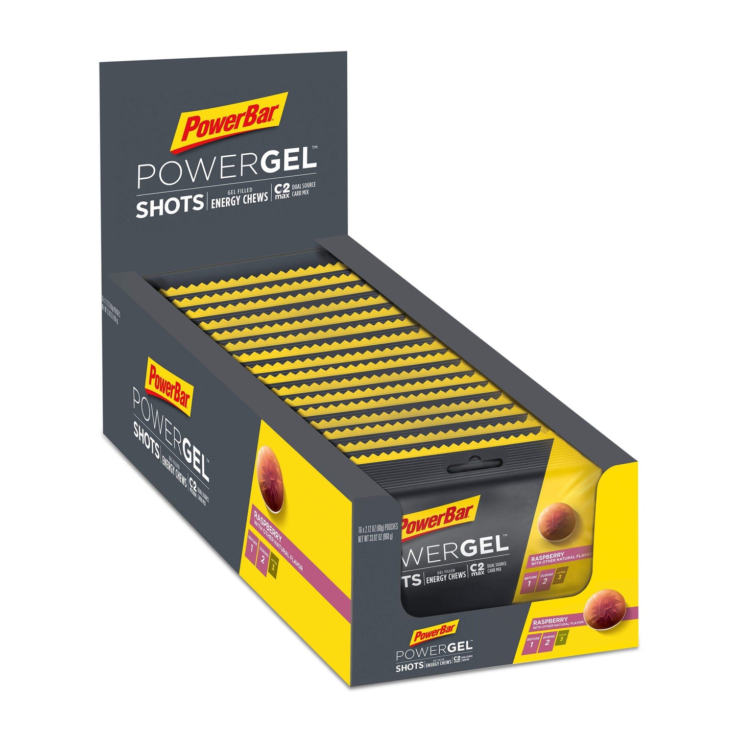Powerbar Powergel Shots-Raspberry-Box of 16-The Feed
