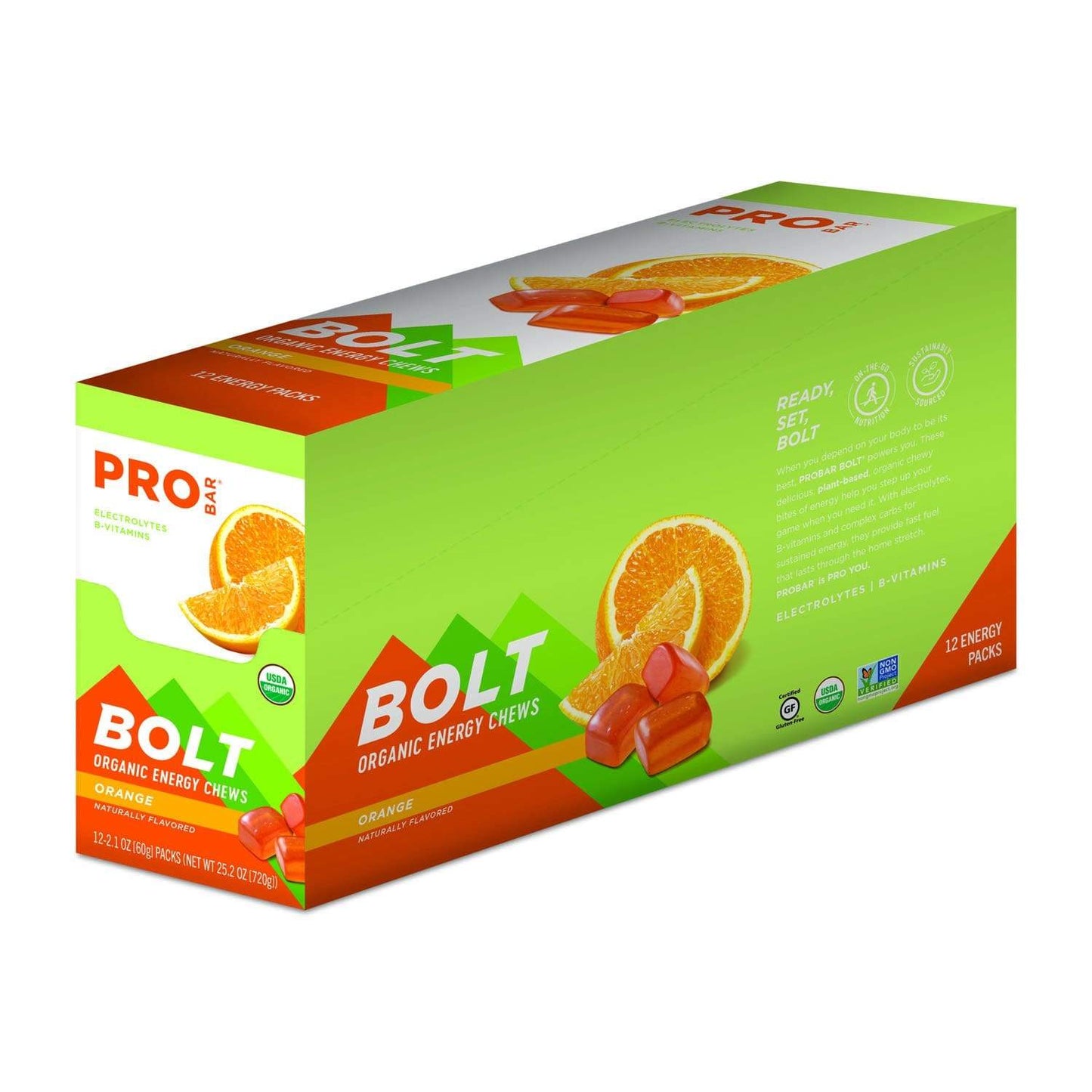 Probar Chews Orange / Box of 12 ProBar Bolt Chews