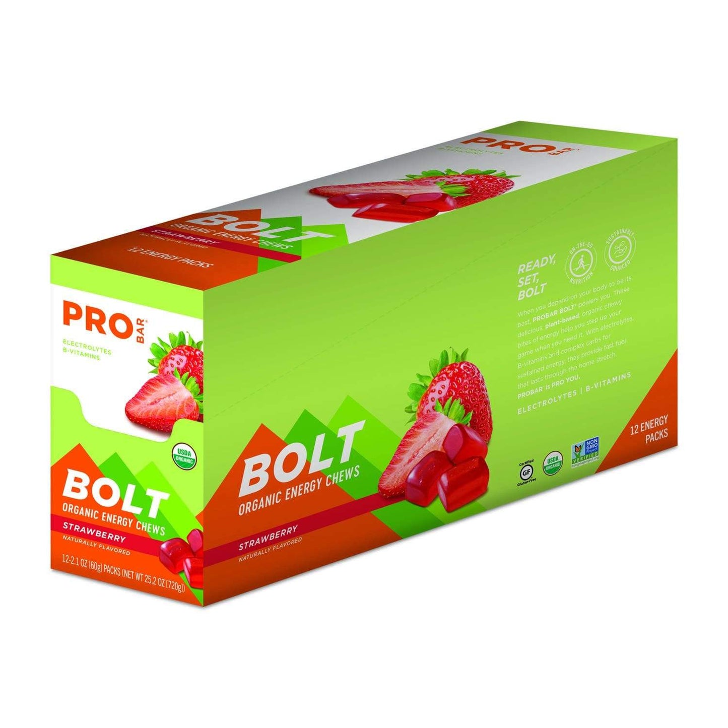 Probar Chews Strawberry / Box of 12 ProBar Bolt Chews