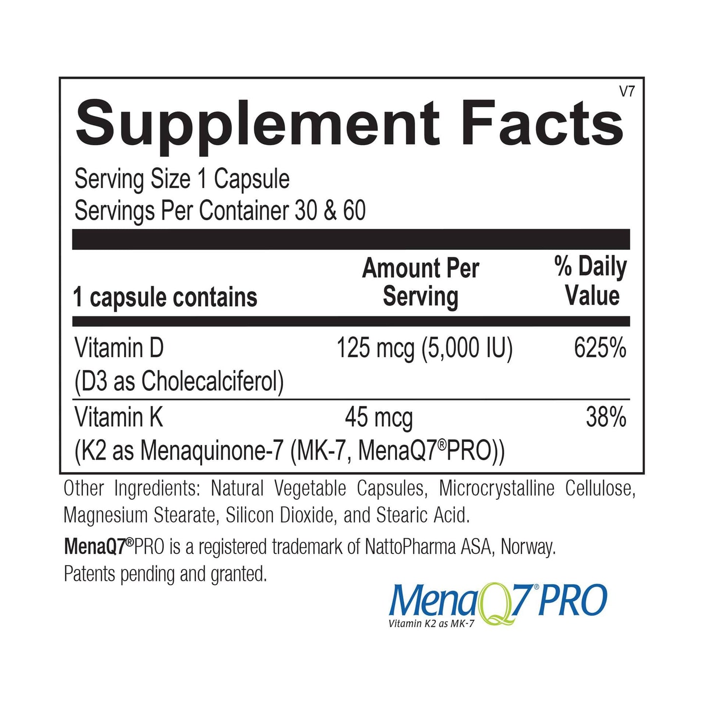 SwissRX Vitamin D3/K2 (Capsules)