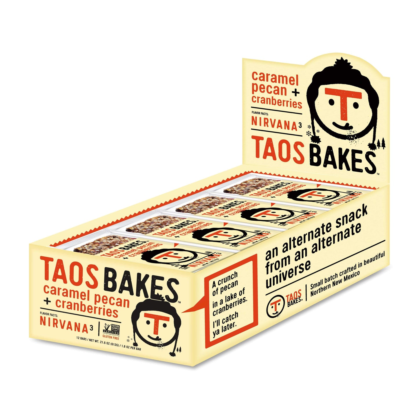 Taos Bakes-Caramel Pecan and Cranberries-Box of 12-The Feed