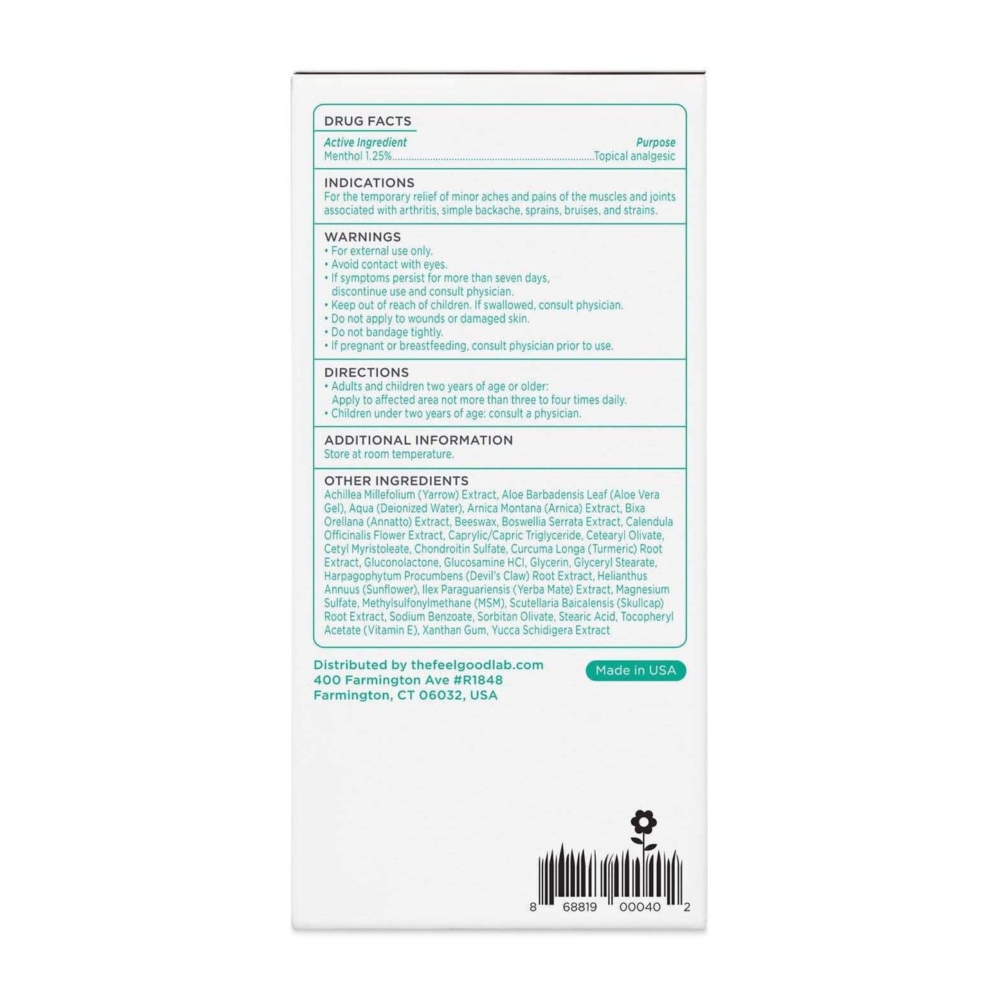 The Feel Good Lab Gear 100ml The Feel Good Lab - Natural Pain Cream