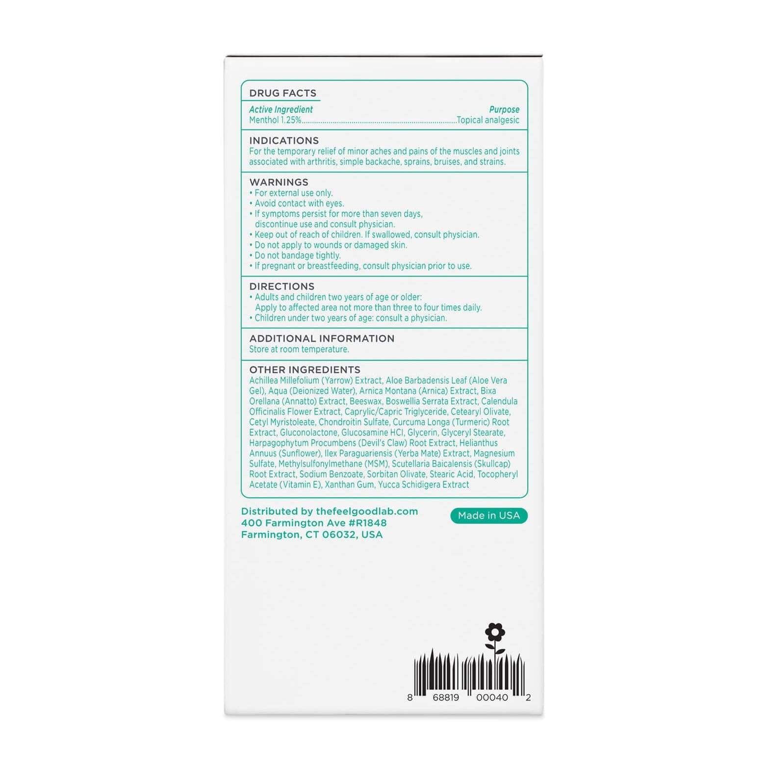 The Feel Good Lab Gear 100ml The Feel Good Lab - Natural Pain Cream