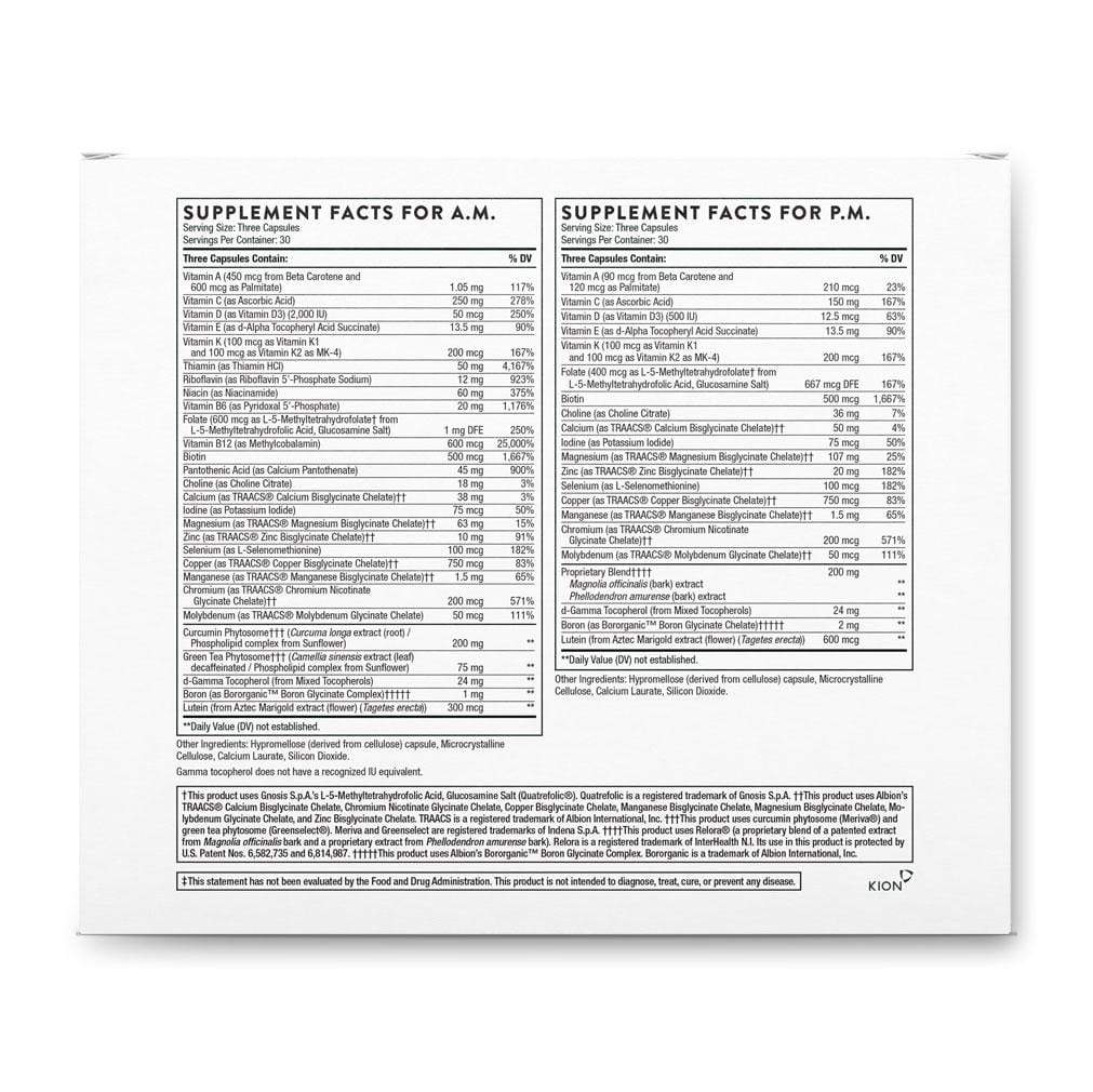 Thorne Multi-Vitamin Elite-Set of AM/PM - 90 Capsules Each-The Feed